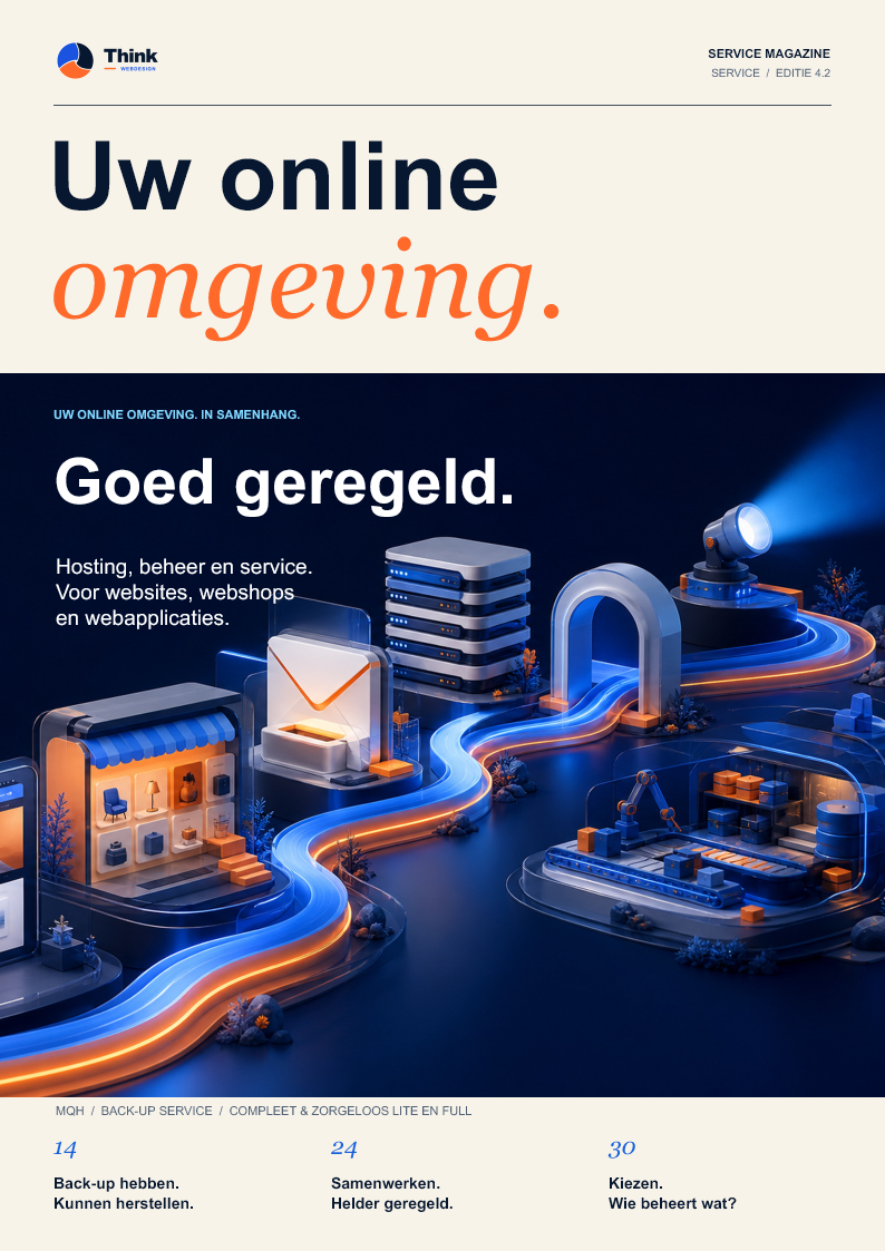 Voorzijde van het Think Webdesign Service Magazine 4.2